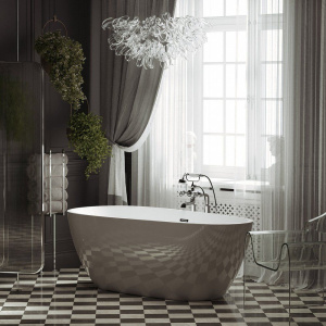 Купить Акриловая ванна Sancos Avocado FB18 170x80 см, отдельностоящая, овальная, с каркасом, со сливом-переливом в Москве с доставкой Акриловая ванна Sancos Avocado FB18 170x80 см, отдельностоящая, овальная, с каркасом, со сливом-переливом