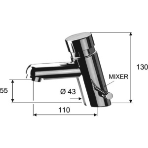 Смеситель для раковины Remer Tempor TE18M хром