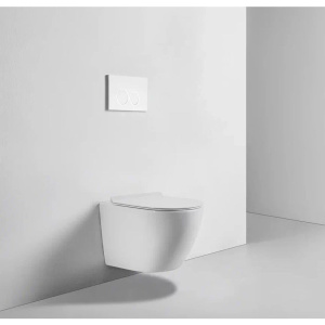 Унитаз подвесной BOND Oval F01-10 безободковый, с микролифтом, белый