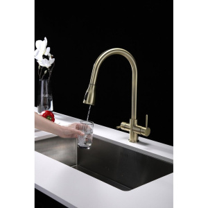 Купить Смеситель для кухни Paulmark Lange 214212-BR, бронза в Москве с доставкой Смеситель для кухни Paulmark Lange 214212-BR, бронза