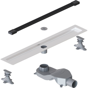 Душевой трап (лоток) Boheme B&T Infinity 60 см, черный