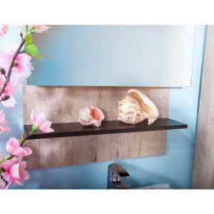 Зеркало-шкаф Бриклаер Карибы R 60 дуб кантри, венге