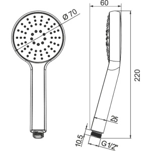 Душевая лейка Paini 53CR155PP