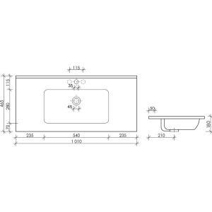 Мебельная раковина Ceramicanova Element CN7003 100