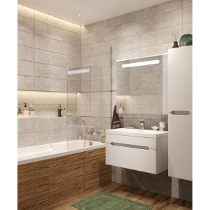 Мебель для ванной DIWO Коломна 80, подвесная, белая, российская (гарнитур, мебель)