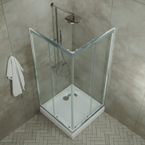 Душевой уголок Triton Вента-хром 90x90, стекло прозрачное
