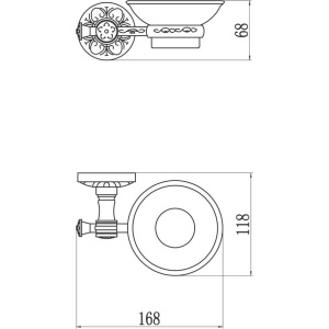 Мыльница Savol 58 с S-005859C бронза