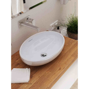 Раковина накладная Sanita Luxe Ringo 53 WB.CT/Ringo/53-N/WHT.G/S1 белая