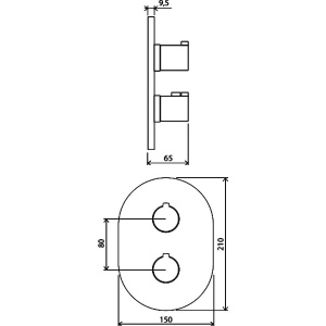 Термостатический смеситель Ravak Chrome CR 067.00 для ванны с душем