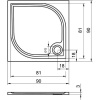 Поддон для душа Riho Kolping DB21 90x90 см