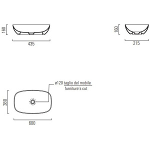Купить Раковина накладная GSI Nubes 60 978311 белая в Москве с доставкой Раковина накладная GSI Nubes 60 978311 белая