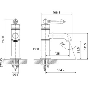 Смеситель для раковины IDDIS Oxford OXFSB00i01