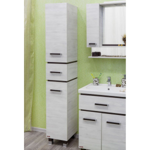 Купить Шкаф-пенал Sanflor Техас L, венге, северное дерево светлое в Москве с доставкой Шкаф-пенал Sanflor Техас L, венге, северное дерево светлое