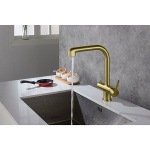 Смеситель для кухни Timo Saona 2346/17FL золото матовое