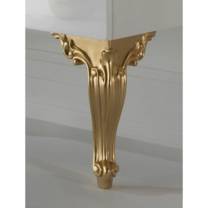 Шкаф-пенал Armadi Art NeoArt белый с ручкой Flora золото, с ножками