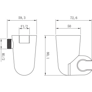 Шланговое подключение Lemark LM8084C держатель для душа