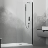 Душевая перегородка RGW Walk In WA-110B 80x195, профиль черный, стекло прозрачное 8 мм