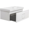 Тумба с раковиной La Fenice Cubo 90 R, белая, ручка белая