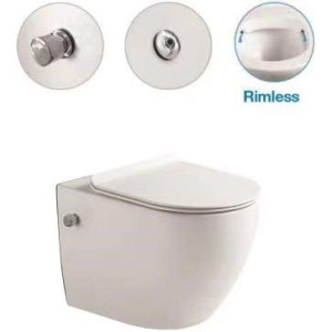 Унитаз подвесной SantiLine SL-5002SM-BD безободковый, с микролифтом