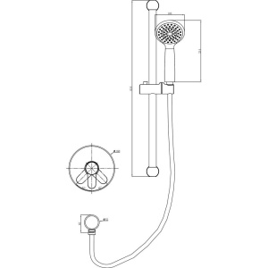 Душевой комплект D&K Rhein Marx DA1395201 С ВНУТРЕННЕЙ ЧАСТЬЮ
