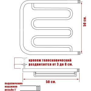 Полотенцесушитель водяной Ника Econ ПМ-2 50/50