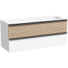 Тумба с раковиной Sancos Delta 120 дуб светлый, белый, раковина CN7016