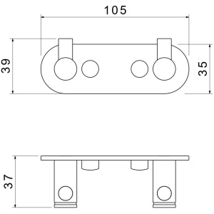 Купить Крючок для ванной Aquatek Европа AQ4102BGM оружейная сталь в Москве с доставкой Крючок для ванной Aquatek Европа AQ4102BGM оружейная сталь