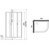Душевая кабина Niagara Classic NG-3512-14LBKT 120х80 см, без крыши, с тропическим душем