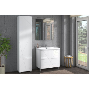 Купить Шкаф-пенал Vigo Geometry Geometry 45 белый в Москве с доставкой Шкаф-пенал Vigo Geometry Geometry 45 белый