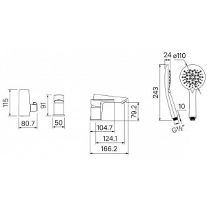 Купить Смеситель на борт ванны IDDIS Cloud CLOSB30i07 в Москве с доставкой Смеситель на борт ванны IDDIS Cloud CLOSB30i07