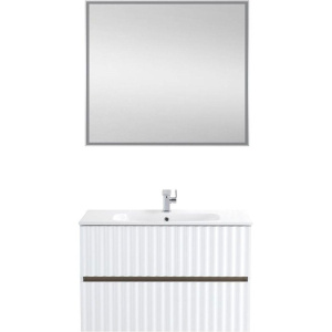 Купить Тумба с раковиной Art&Max Elegant 90 белая глянцевая в Москве с доставкой Тумба с раковиной Art&Max Elegant 90 белая глянцевая