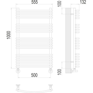 Полотенцесушитель водяной Terminus Марио П19 0 500х100