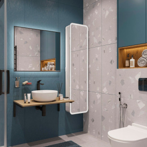 Купить Мебель для ванной DIWO Элиста 80 светлое дерево, с раковиной Moduo 40 RING в Москве с доставкой Мебель для ванной DIWO Элиста 80 светлое дерево, с раковиной Moduo 40 RING