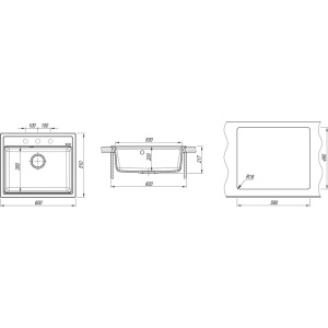 Купить Мойка кухонная Florentina Липси 600 антрацит в Москве с доставкой Мойка кухонная Florentina Липси 600 антрацит