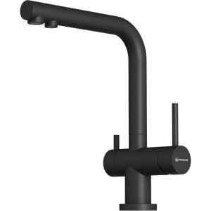 Комплект Мойка кухонная Omoikiri Kata 44-U-BL черная + Смеситель Nagano P-BL черный