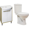 Комплект для ванной Тумба DIWO Углич 50 + Раковина Уют 50 + Унитаз-компакт Оскольская керамика Суперкомпакт Стандарт