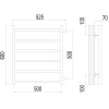 Полотенцесушитель водяной Terminus Вега П6 500x600 с боковым подключением 500