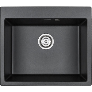 Комплект Мойка кухонная Paulmark Kante 60 PM106052-BL черный + Смеситель Kaiser Decor 40144-2 черный мрамор