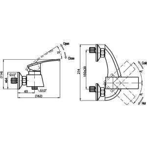 Смеситель для душа Cezares Turbolenza D-01