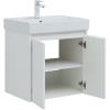 Тумба с раковиной Aquanet Nova Lite 60 белый глянец, с дверками