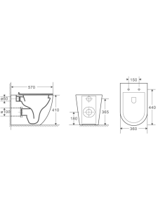 Унитаз напольный WeltWasser MERZBACH 002 MT-BL (10000006179)