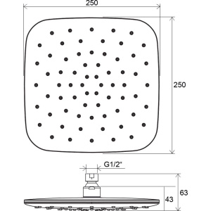 Верхний душ Ravak ABS 983.10