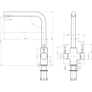 Смеситель для кухни Olive'S Balear 13450BL