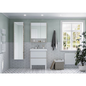 Шкаф-пенал с зеркалом AQUATON Сканди дуб верона