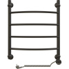 Полотенцесушитель электрический EWRIKA Сафо D 60х50 R, чёрный матовый, лесенка, стальной, с терморегулятором
