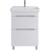 Тумба с раковиной SanStar Адель 50 напольная, белая, раковина Sanita luxe Fest 50