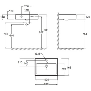 Раковина накладная Jacob Delafon Vivienne  65 EXBH112-NGM черная