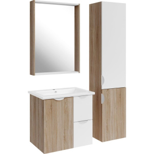 Тумба с раковиной ASB-Mebel Лавре 60 дуб бардолино, белый