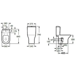 Купить Чаша напольного унитаза Roca Leon 342649000 в Москве с доставкой Чаша напольного унитаза Roca Leon 342649000