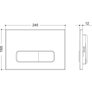 Кнопка смыва Aqueduto Forma FOR0100, хром